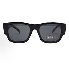 PRADA CATWALK Fashion Runway Collection Cool Holiday Travel Edition Square Sunglasses For Men, Black - 查看 2