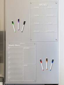 1 Set Magnetic Erasable Fridge Message Board, Memo Weekly Planner, Magnetic Whiteboard Sticker - Multicolor - View 6