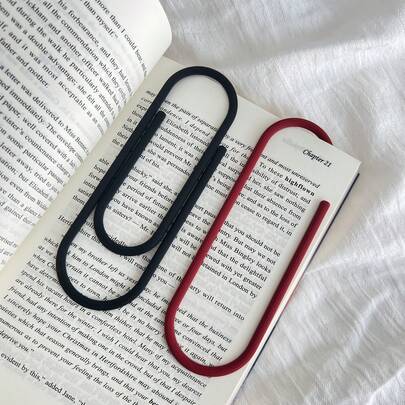 14,5 cm Grands signets en plastique ABS, disponibles en plusieurs couleurs, mignons et attrayants, idéaux pour les amateurs de livres et les étudiants, plus de soucis de perdre les signets ! Artisanat en plastique, fournitures scolaires et de bureau