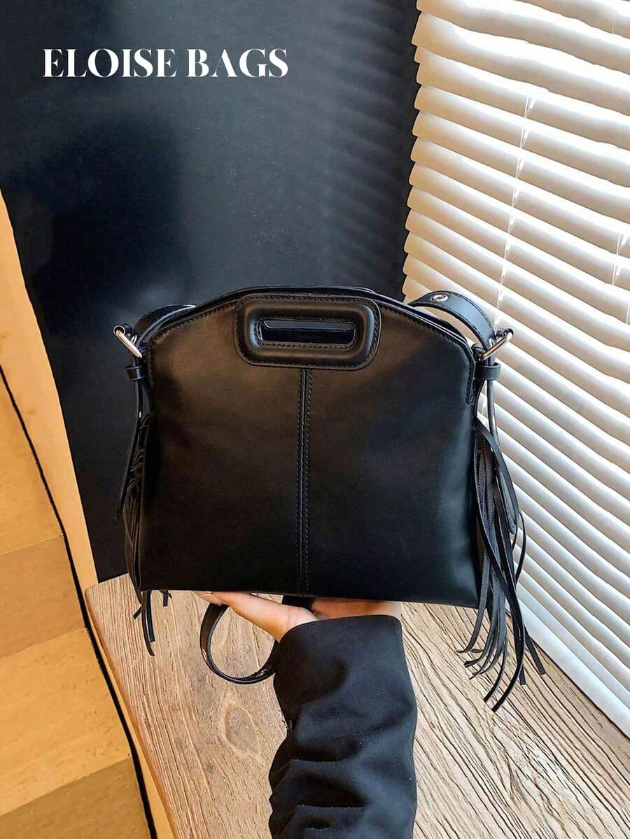 小巧别致的流苏手提包，女士新款个性化多功能托特包，休闲通勤单肩/斜挎包