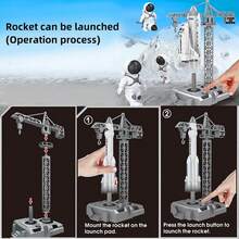 Spacecraft Rocket Launcher (Manually Launched Rocket) Shuttle Toy. Spacecraft Toy Gift Model That Children Love, Suitable For Children's Birthday Gifts - Multicolor - View 13