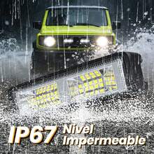 ANTSAY 4 Barras de Luces LED para automóvil, Paquete Faros LED con Foco de Alta Intensidad y luz estroboscópica de 48w 16 LED, Ideal para Motocicleta, automóvil, automóvil, camión - 4PK - Ver 7