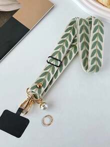 1pc Adjustable Long Crossbody Phone Lanyard With Pearl Pendant, Versatile V-Shaped Halter - Multicolor - View 11