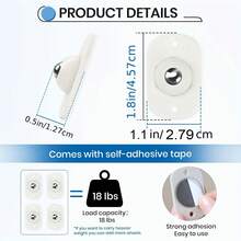 4 piezas de ruedas giratorias universales mini autoadhesivas de 360°, ruedas deslizantes adhesivas para botes de basura, cajas de almacenamiento, muebles pequeños, electrodomésticos de cocina - Multicolor - Ver 4