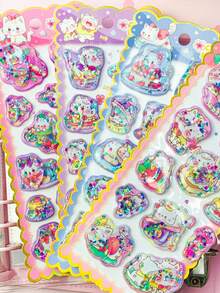 Autocolante stereoscopice 3D de înaltă calitate, decorațiuni interesante în relief strălucitor, autocolante stereoscopice interesante cu anime japonez, autocolante de cristal - Multicolor - Vizualizare 2