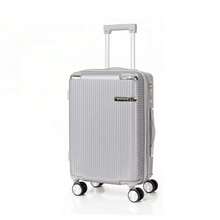 Carry-On Suitcase For Domestic And International Travel, 4 Double Wheels, 360° Rotating Lock, Built-In Padlock - Plateado - Ver 11