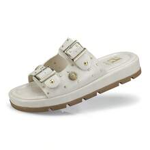 Women's Sandal, Flat Shoe, Rhinestone Papete, Fashionable, Comfortable, 052-040 - Tắt - Xem 2