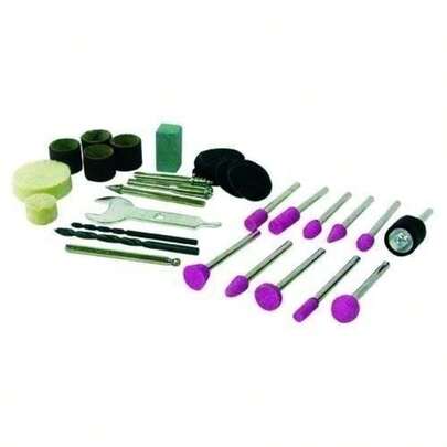 Kit Accesorios Mototool 37 Piezas Multifuncional Set Puntas Discos Lijado Corte Pulido Desbaste Grabado Taladro Mini Herramienta Rotativa Carpintería Metal Vidrio Manualidades Taller Profesional Hogar