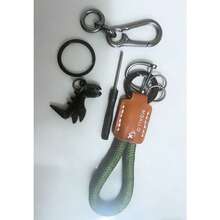 Cute Cartoon Dinosaur Keychain, Delicate Keyring For Women, Car Key Chain, Leather Rope, Backpack Pendant, Gift - Multicolor - View 13