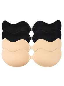 4 Pairs Invisible Adhesive Bra, Strapless Backless Push Up Bra For Women - Multicolor - View 7