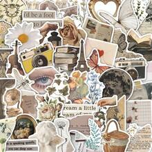 50Pcs Retro Nostalgic INS Girlish Style Stickers Stationery Luggage DIY Decals - 50PCS - View 9