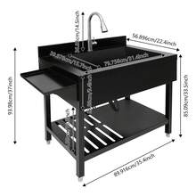 YUNRUX Kitchen Sinks - Black - View 2