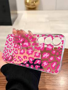 1 Stück modischer, kreativer rosa Leopard Muster Handyhülle, kompatibel mit Huawei, Honor, Galaxy A04e/12/A13/A14/A34/A50/A52/A53/A54/S21/S22/S23/S24/S25/S25Ultra/S25FE/S26/S26 PLUS/S26 ULTRA/S26 EDGE, 6A/7A/8A, 12T/13T/15T/15T Pro - Transparent - Übersicht 3