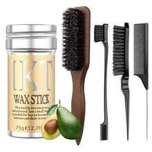 8pcs Daily Hair Styling Tool Set - Includes 200ml Spray Bottle, 75g Hair Wax Stick, Hairline Trimmer Brush, Donut Bun Maker, And Comb, For Smooth And Neat Everyday Hairstyles - 彩色 - 查看 15