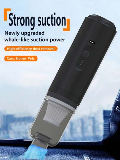 手持式无线迷你桌面吸尘器，可充电，适用于汽车、家庭、办公室、宠物毛发清洁，旅行清洁