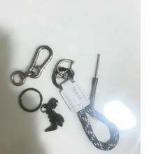 Cute Cartoon Dinosaur Keychain, Delicate Keyring For Women, Car Key Chain, Leather Rope, Backpack Pendant, Gift - Multicolor - View 8