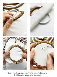 Vintage Wood Grain Embroidery Hoop, Available In Oval And Round Shapes, Suitable For Beginners And DIY Craft Enthusiasts, Applicable For Cross Stitch, Punch Needle, Fluffy Embroidery And Other Embroidery Crafts, Also Can Be Used As Wall Decor - Antique Embroidery Hoop - View 9