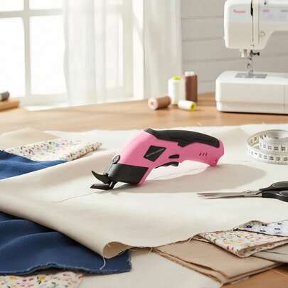 1pc Portable Electric Fabric Scissors, USB Rechargeable Electric Shears, Suitable For Home Sewing, Crafts And Industrial Fabric Trimming