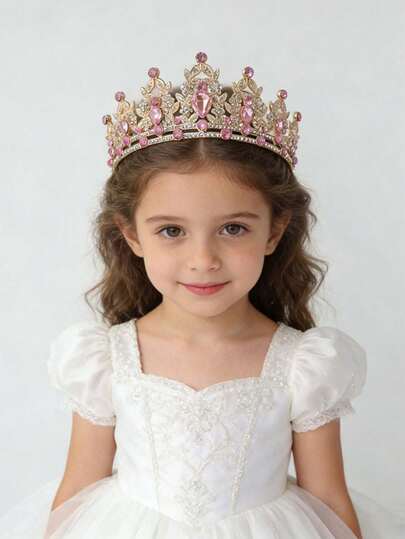 Diadema con corona y diadema de princesa con cristales de Rhinestone, adecuadas para bodas, fiestas de cumpleaños de novias y otras ocasiones especiales.