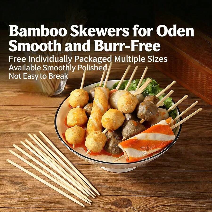 高品质竹签，带手柄，经久耐用，不易折断，精细加工，表面光滑，适用于水果串、炸串、辣火锅、烧烤、香肠、餐厅、火锅等。 - 多色 - 查看 1