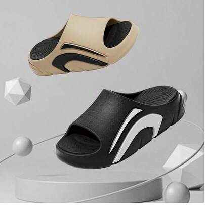 男士时尚经典拖鞋，舒适平底鞋，适合春夏穿着，防滑防臭沙滩凉鞋