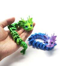 1pc 2026 3D Printed Flexible Snake Joint Insect Stress Relief Toy Decor, Cross-Border Craft Gift, Suitable For Boys, Girls, Interaction, Friendship, Home, Hot Selling, Explosion Model, Gift For Boyfriend, Girlfriend, Birthday, Party, Perfect Gift - Multicolor - View 8