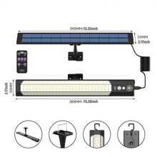 LiHangStar Outdoor Solar Powered Motion Sensor Wall Light, IP65 Solar Powered Light With Motion Sensor And Remote Control, Solar LED Light Strip, Suitable For Indoor/Outdoor, Yard, Street Area Lighting, Porch, Balcony - 1 Solar Panel With 1 Light - View 3