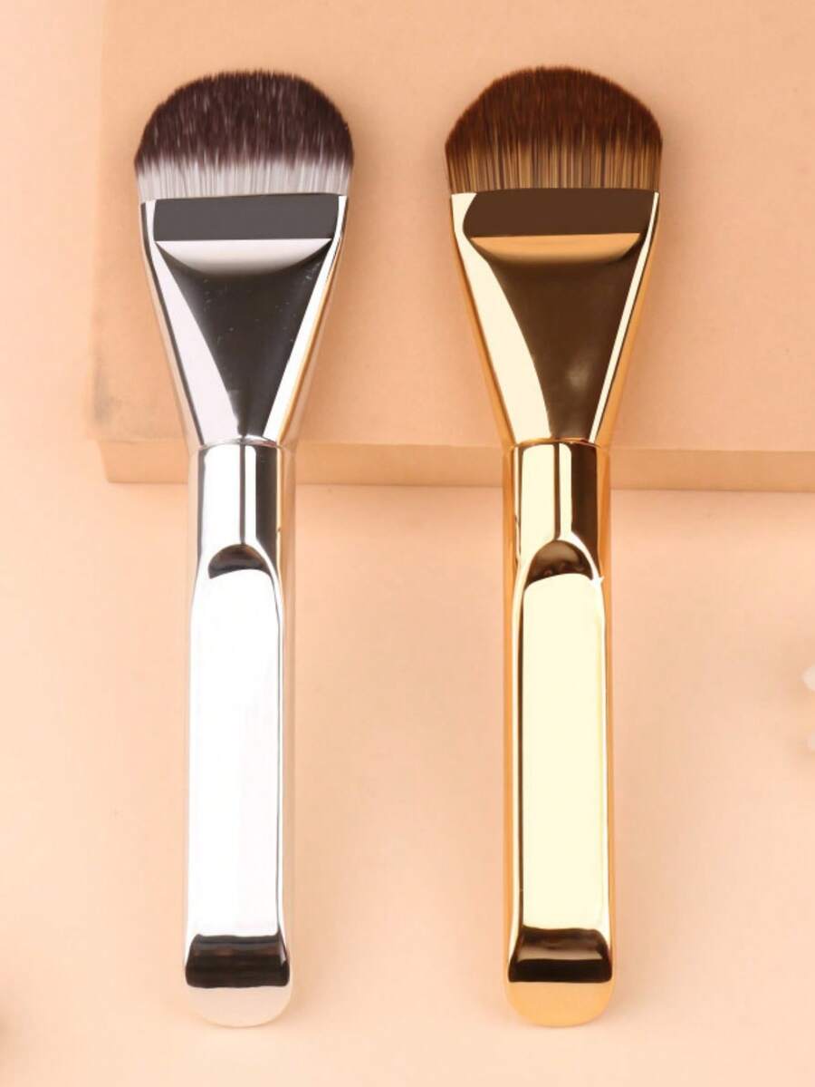 1支舌形粉底刷 - 超薄无痕粉底 - 平头粉底刷 - 特殊形状扇形化妆工具 - 美妆工具 - 美妆神器，专业全套化妆工具 - 彩色 - 查看 1