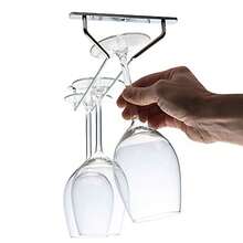 Stainless Steel Chrome Plated Stemware Rack - Hanging Wine Glass Holder For Cabinet, Kitchen, Bar Counter - Silver - View 8