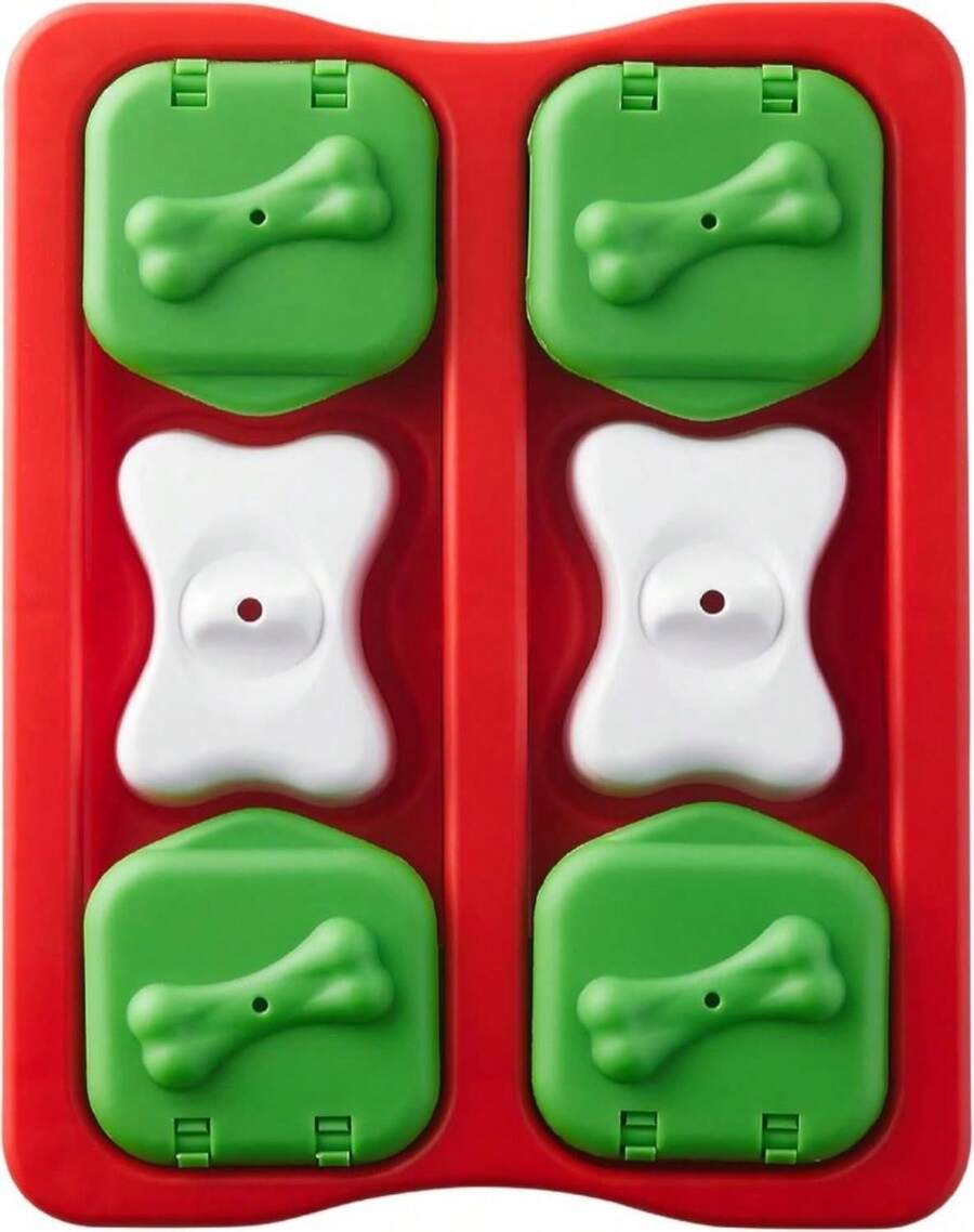 Outward Hound By Nina Ottosson Holiday Dog Brick Treat Puzzle Dog Toy, Level 2 Intermediate, Red, Small - MàuD - Xem 1