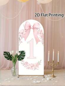 Customized Elastic Arch Backdrop - Elegant Round Top Frame, Suitable For Weddings, Birthday Parties And Other Occasions, Made Of Polyester, No Power Supply Needed, Available In Multiple Sizes, Wedding Decor Customized Arch Backdrop, Suitable For Round Top Frame, Applicable For Birthday Parties, Theme Parties, Weddings And Other Occasions. - Multicolor - View 6
