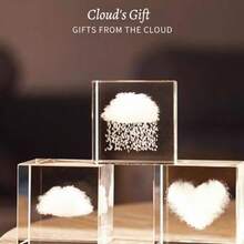 Crystal Encapsulated Craftsmanship, Exquisite Cloud Figurine, Adopt A Cloud Cubic Crystal Starry Sky Crystal Ball Creative Decor, Elegant Gift, Gift For Friends, Captive Cloud, Special Toy, Exquisite Ornament - Multicolor - View 3