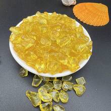 100g Golden Yellow Citrine Small Crystal Pebbles, Suitable For Succulent Pots, Cacti, Bonsai, Vase Filler, Potted Plants, Aquariums And Glass Containers. Perfect For Home Decor And Creative Indoor/Outdoor Design. - View 2
