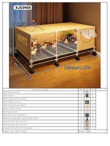 Removable Wheeled Chick Brooder Box, Easy To Clean Pet Cage With Transparent Design, Suitable For Raising Chicks, Ducks And Other Pets At Home And Farm, Yellow - Multicolor - View 17