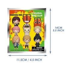 Crunchyroll Bộ quà tặng sưu tầm anime chính hãng "" gồm mặt dây chuyền hình nhân vật 3D, bao gồm Denji, Power, Aki, Makima, Pochita và các nhân vật khác. - Nhiều màu - Xem 3