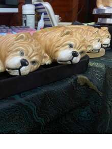 Handmade Realistic Cute Sleeping Bulldog Succulent Planter - Bulldog Succulent Pot - View 2
