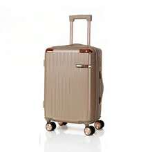 Carry-On Suitcase For Domestic And International Travel, 4 Double Wheels, 360° Rotating Lock, Built-In Padlock - 香檳色 - 查看 10