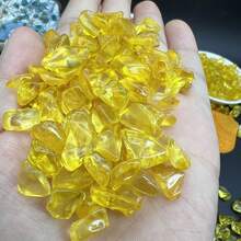 100g Golden Yellow Citrine Small Crystal Pebbles, Suitable For Succulent Pots, Cacti, Bonsai, Vase Filler, Potted Plants, Aquariums And Glass Containers. Perfect For Home Decor And Creative Indoor/Outdoor Design. - View 3