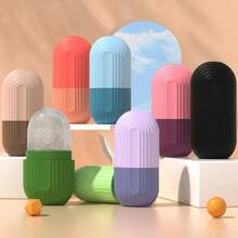 1pc Silicone Ice Face Roller - Massage Skin - Beauty Facial Massage Roller For Eyes, Neck, And Face - Skin Care Tool,Beauty,Skin Care Products,Spa,Self Care,Skin Care Tools,Face Care,Esthetician Supplies,Massage,Face Massage Tool,Face Roller,Ice Roller,Ice Roller Face - 彩色 - 查看 4