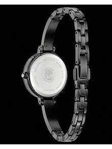 CITIZEN 34mm Black Ion-Plated Stainless Steel Case, Black Ion-Plated Bezel (Set With Crystals), Black Sunray Dial (With Rose Gold-Tone Indices), Black Ion-Plated Stainless Steel Bracelet (Set With Crystals), Mineral Crystal, 30M Water Resistant, -Drive Quartz Movement - EM0865-58E - Black - View 2