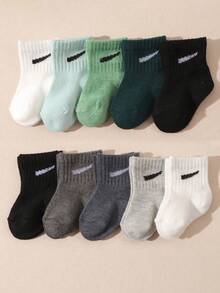 10/20 pares de calcetines de media caña de verano para bebé/niño de colores de caramelo aleatorios, de algodón transpirable, antideslizantes y duraderos, calcetines deportivos unisex para niños pequeños, de colores variados, estilo versátil Ins para niños - Multicolor - Ver 4