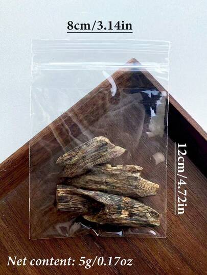 5g, Agarwood, High Oil Agarwood, High-Quality Aromatherapy Raw Materials, Natural And Additive-Free, Sweet Fragrance, Long-Lasting Fragrance, Calming, Sleep Aid, Indoor Aromatherapy, Can Be Heated By Electricity Or Burned By Smoke Coal, Used In Entertaining Guests, Meditation, Gift Giving, Tea Tasting, Yoga, Healing, Reading, Selected High-Grade Spices From China And Arab Countries