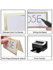 20张空白铂金箔席位卡，适用于宴会、预留座位、母亲节、感恩节、派对、生日、节日、洗礼、乔迁之喜、婚礼和周年纪念日 - 均碼 - 查看 7