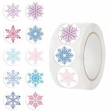 Cute Cartoon Snowflake Roll Stickers (500 Pcs/Roll) - PVC Decals For Handmade Projects, Device Embellishment, Backpacks & Gift Wrapping - 500PCS/Roll - View 10