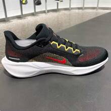 Nike 男子AIR ZOOM PEGASUS 41飛馬運動公路跑鞋 - 黑色/紅色/橙色 - 查看 7