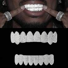 Set Of 2 Gift Box Hip Hop Teeth Grills, Including Top And Bottom Dental Mouth Braces For Both Men And Women. Fashionable Light-Up Tooth Grills, Body Jewelry Suitable For All Genders - Nhiều màu - Xem 4