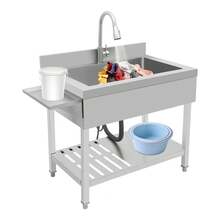YUNRUX Kitchen Sinks - Silver - View 1