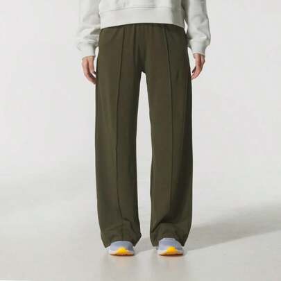 Under Armour Women's Meridian Pant-GRN Knit Straight Leg Pants, Suitable For Sports, Outdoor, Training, Fitness, Commuting And Casual Wear