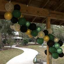 50/20pcs 10-Inch Green, Black, Silver Helium Balloons, Jungle/ Theme Graduation Party Decorations - A-1 - 查看 5