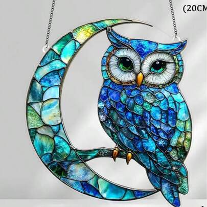 Acrylic Decorative Hanging Plate, Creative Cross-Border Trade Outdoor Garden Yard Solar Catcher Acrylic Flat